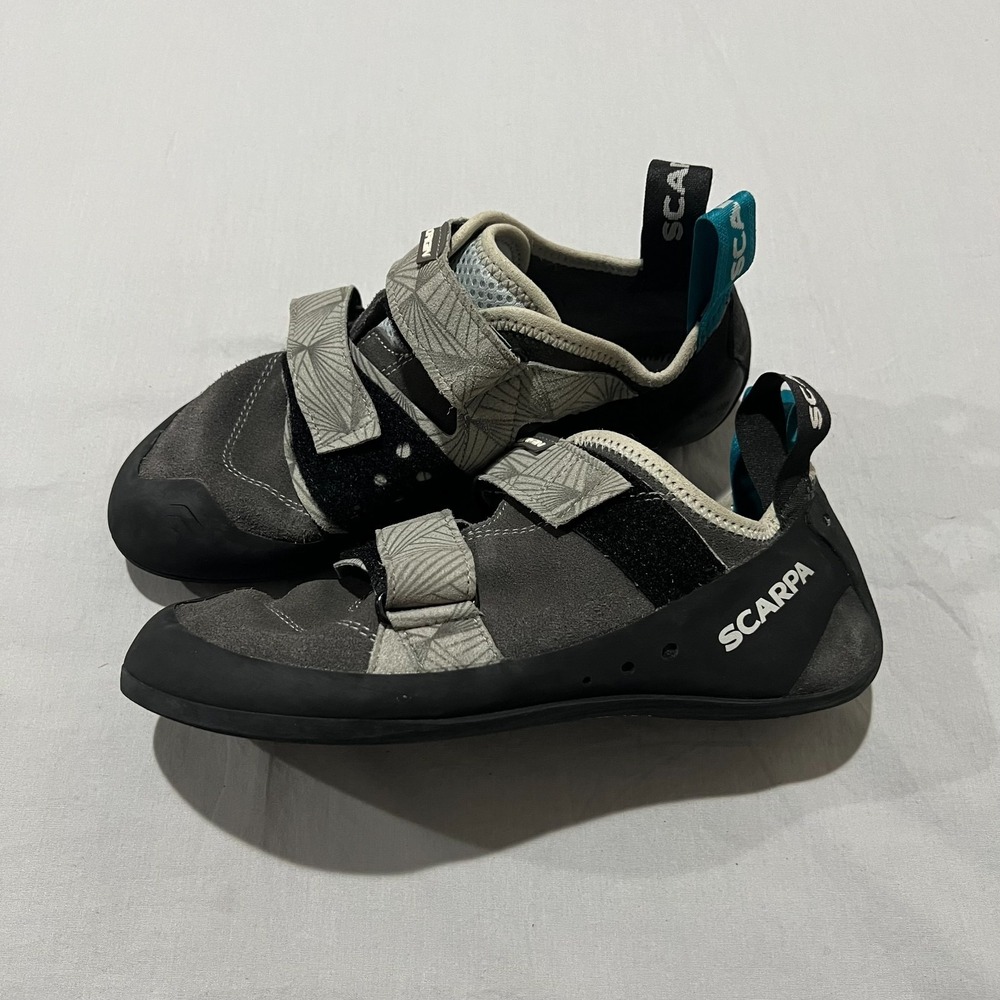 Scarpa Origin Mens Iron Gray Black Adjustable Fit Climbing Shoes 8.5 9.5